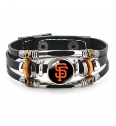 San Francisco Giants MLB Pro football team jewel cowhide bracelet leather hand jewelry