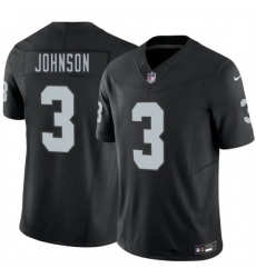 Men's Las Vegas Raiders #3 Taron Johnson Black 2026 F.U.S.E. Vapor Untouchable Limited Stitched Football Jersey