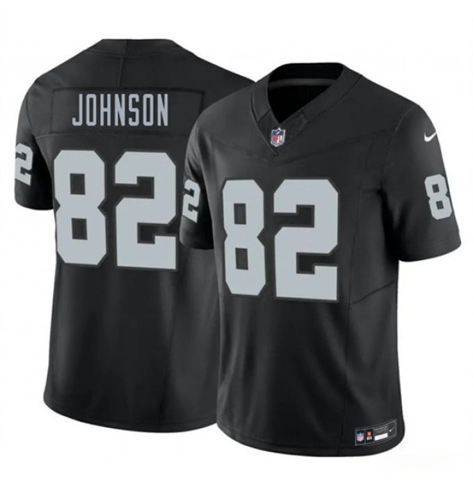 Men's Las Vegas Raiders #82 Brandon Johnson Black 2026 F.U.S.E. Vapor Untouchable Limited Football Stitched Jersey