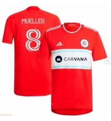 Men's Chicago Fire Chris Mueller adidas Red 2024 Return To Red Replica Player Jersey