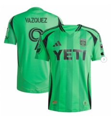 Mens Austin FC Brandon Vazquez adidas Green 2025 The Heartbeat Kit Authentic Player Jersey
