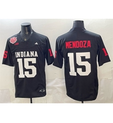 Men's Indiana Hoosiers #15 Fernando Mendoza Black F.U.S.E. 2025 National Champions Patch Stitched Football Jersey