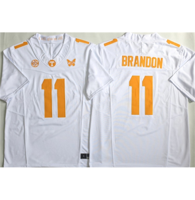 Men's Tennessee Volunteers #11 Faizon Brandon White F.U.S.E. Stitched Jersey