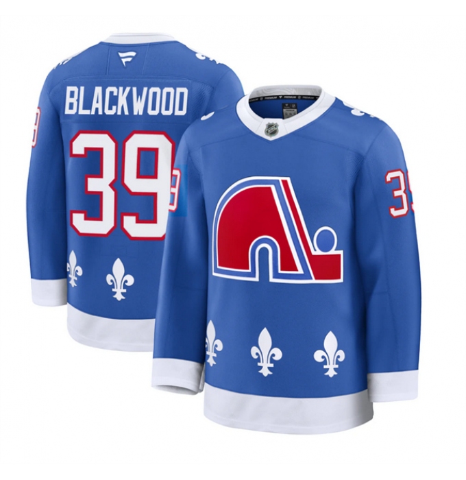 Men's Colorado Avalanche #39 Mackenzie Blackwood Blue 2025 Alternate Stitched Jersey