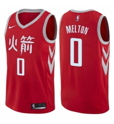 Men's Nike Houston Rockets #0 De'Anthony Melton Swingman Red NBA Jersey - City Edition