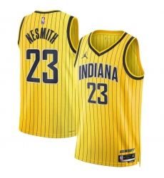 Men's Indiana Pacers #23 Aaron Nesmith Yellow 2026-27 Statement Edition Swingman Stitched Basketball Jersey