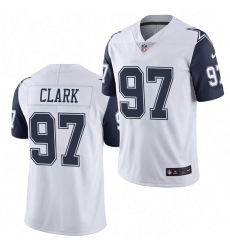 Mens Dallas Cowboys #97 Kenny Clark Nike White Color Rush Vapor F.U.S.E. Limited Jersey