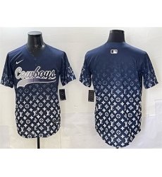 Men's Dallas Cowboys Blank Navy Limited Stitched Baseball Jersey