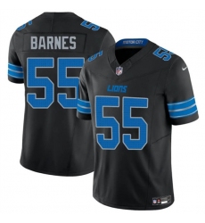 Men's Detroit Lions #55 Derrick Barnes Black 2025 F.U.S.E. Vapor Limited Football Stitched Game Jersey