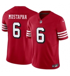 Men's San Francisco 49ers #6 Malik Mustapha New Red 2025 F.U.S.E. Vapor Untouchable Limited Football Stitched Jersey
