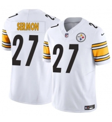 Men's Pittsburgh Steelers #27 Trey Sermon White 2025 F.U.S.E. Vapor Limited Football Stitched Jersey