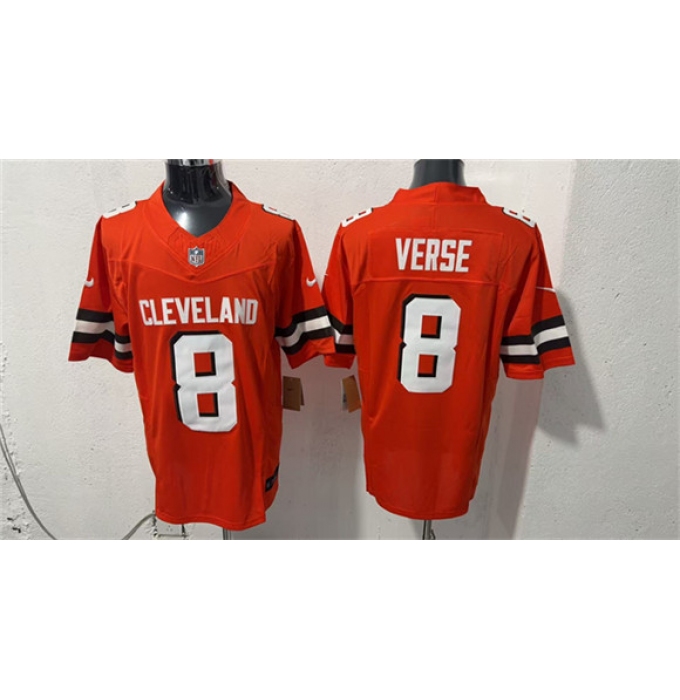 Men's Cleveland Browns #8 Jared Verse Orange Vapor Limited Football Stitched Jersey