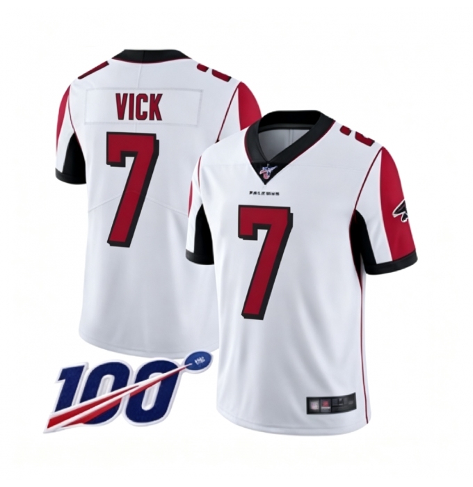 Men's Atlanta Falcons #7 Michael Vick White NFL Jersey