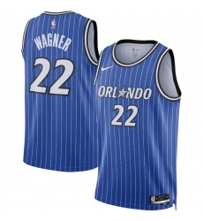 Men's Orlando Magic #22 Franz Wagner Blue 2025 Icon Edition Stitched Basketball Jersey