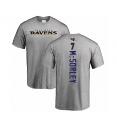 Football Baltimore Ravens #7 Trace McSorley Ash Backer T-Shirt