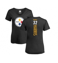 Football Pittsburgh Steelers #32 Franco Harris Black Backer T-Shirt