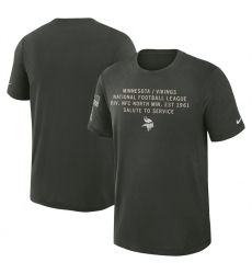 Men's Minnesota Vikings Dark Green 2025 Salute to Service Sideline Slub Dri-FIT T-Shirt