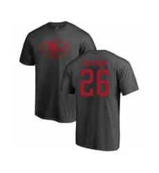 Football San Francisco 49ers #26 Tevin Coleman Ash One Color T-Shirt
