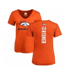 Football Women's Denver Broncos #66 Dalton Risner Orange Backer T-Shirt