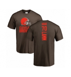 Football Cleveland Browns #70 Kendall Lamm Brown Backer T-Shirt