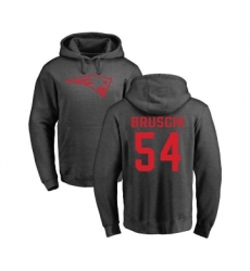 Football New England Patriots #54 Tedy Bruschi Ash One Color Pullover Hoodie