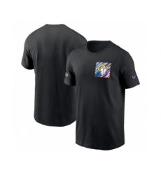 Men's Los Angeles Rams Black 2023 Crucial Catch Sideline Tri-Blend T-Shirt