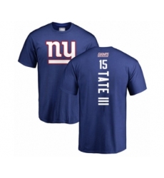 Football New York Giants #15 Golden Tate III Royal Blue Backer T-Shirt