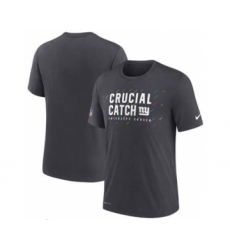Men's New York Giants Charcoal 2021 Crucial Catch Performance T-Shirt