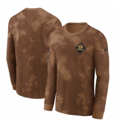 Men's Green Bay Packers Brown 2023 Salute To Service Long Sleeve T Shirt