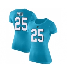 Football Women's Carolina Panthers #25 Eric Reid Blue Rush Pride Name & Number T-Shirt