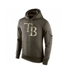 Men's Tampa Bay Rays Nike Olive Salute To Service KO Performance Hoodie