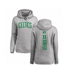Basketball Women's Boston Celtics #11 Enes Kanter Ash Backer Pullover Hoodie