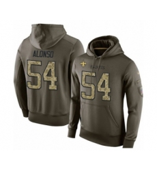Football Men's New Orleans Saints #54 Kiko Alonso Green Salute To Service Pullover Hoodie