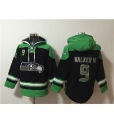 Men's Seattle Seahawks #9 Kenneth Walker III Black Ageless Must-Have Lace-Up Pullover Hoodie