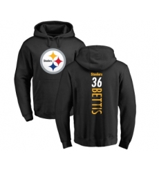 Football Pittsburgh Steelers #36 Jerome Bettis Black Backer Pullover Hoodie
