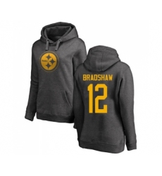 Football Women's Pittsburgh Steelers #12 Terry Bradshaw Ash One Color Pullover Hoodie