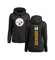 Football Women's Pittsburgh Steelers #68 L.C. Greenwood Black Backer Pullover Hoodie