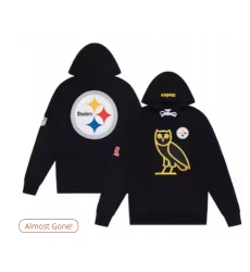 Men's Pittsburgh Steelers OVO x NFL Black OG Owl Pullover Hoodie