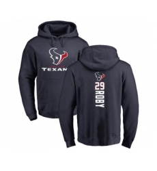 Football Houston Texans #29 Bradley Roby Navy Blue Backer Pullover Hoodie