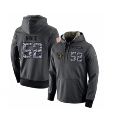 Football Men's Houston Texans #52 Barkevious Mingo Stitched Black Anthracite Salute to Service Player Performance Hoodie