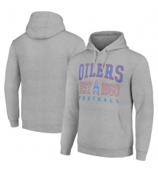 Men's Tennessee Titans Gray Throwback Logo Pullover Hoodie