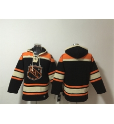 Men's Black Orange Ageless Must-Have Lace-Up Pullover Hoodie