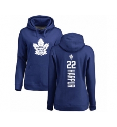 Hockey Women's Toronto Maple Leafs #22 Ben Harpur Royal Blue Backer Pullover Hoodie