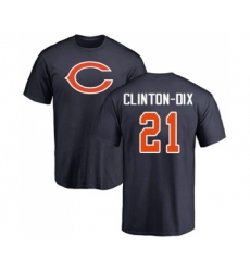 Football Chicago Bears #21 Ha Clinton-Dix Navy Blue Name & Number Logo T-Shirt