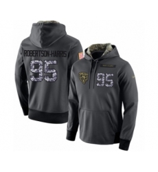 Football Men's Chicago Bears #95 Roy Robertson-Harris Stitched Black Anthracite Salute to Service Player Performance Hoodie