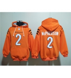 Men's Cincinnati Bengals #2 Evan McPherson Orange Pullover Hoodie