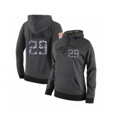 Football Women's Buffalo Bills #29 T.J. Yeldon Stitched Black Anthracite Salute to Service Player Performance Hoodie