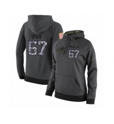 Football Women's Buffalo Bills #67 Quinton Spain Stitched Black Anthracite Salute to Service Player Performance Hoodie
