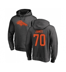 Football Denver Broncos #70 Ja'Wuan James Ash One Color Pullover Hoodie