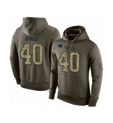 Football Carolina Panthers #40 Alex Armah Green Salute To Service Men's Pullover Hoodie